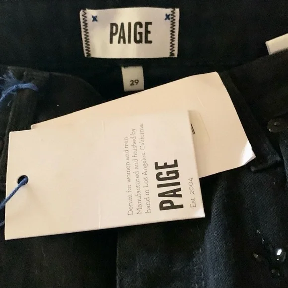 PAIGE Verdugo Cleo Jewel Embellished Black Skinny Jeans Size 29 - Picture 7 of 12